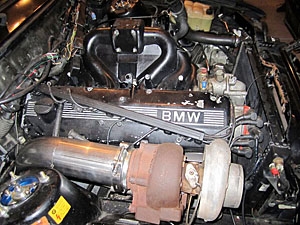 E30 engine with turbo and M60 throttle body