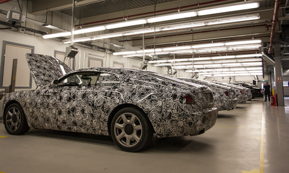 Wraith prototypes lined up at the factory